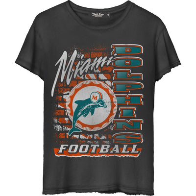 Junk Food - Womens Dolphins Brick Vintage T-Shirt