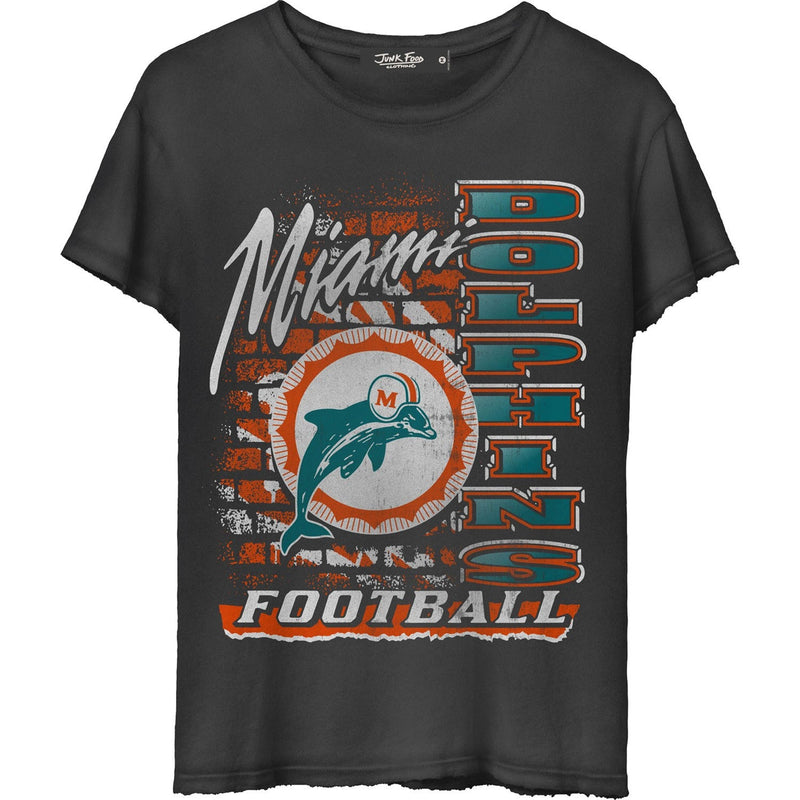 Junk Food - Womens Dolphins Brick Vintage T-Shirt