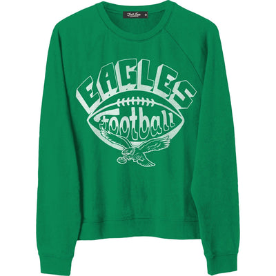 Junk Food - Womens Eagles Football Rgln Crew Neck Fleece Sweatshirt