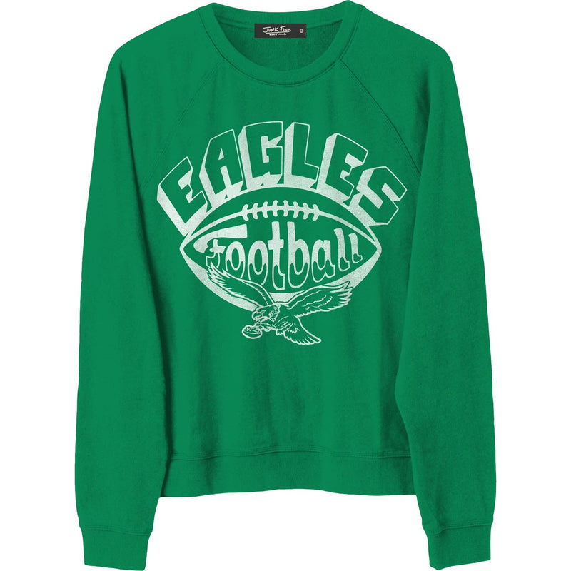 Junk Food - Womens Eagles Football Rgln Crew Neck Fleece Sweatshirt