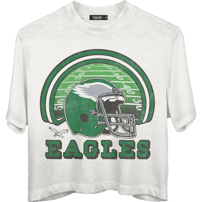 Junk Food - Womens Eagles Game Time Mn Crop T-Shirt