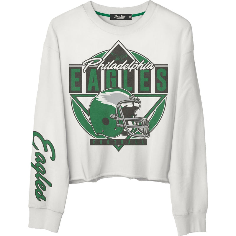 Junk Food - Womens Eagles Helmet Crop Fleece Sweatshirt