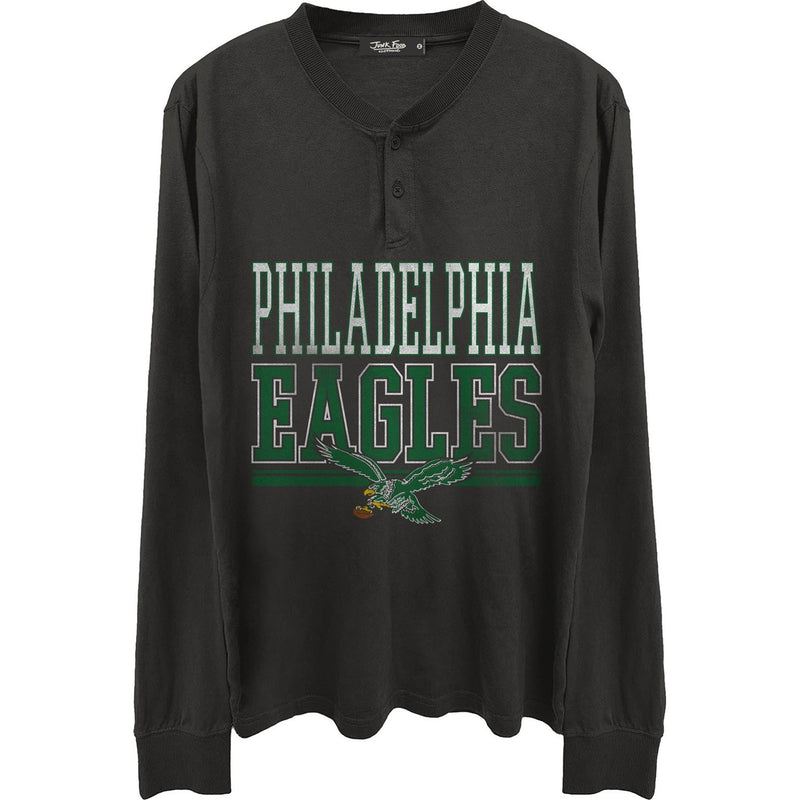 Junk Food - Mens Eagles Long Sleeve Henley