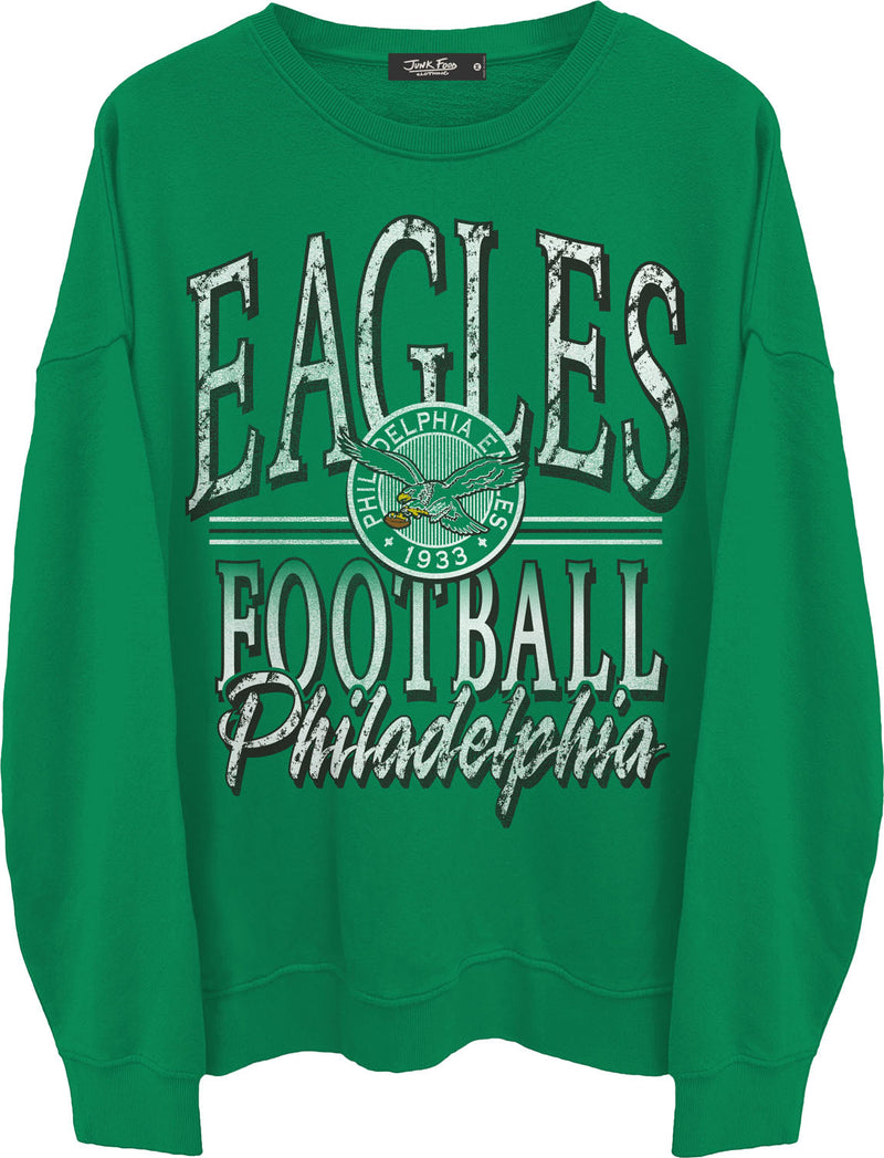 Junk Food - Mens Eagles Lateral Crew Neck Fleece Sweatshirt