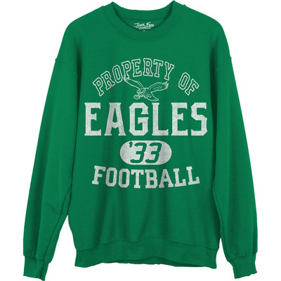 Junk Food - Unisex Eagles Property Crew Neck Fleece Sweatshirt