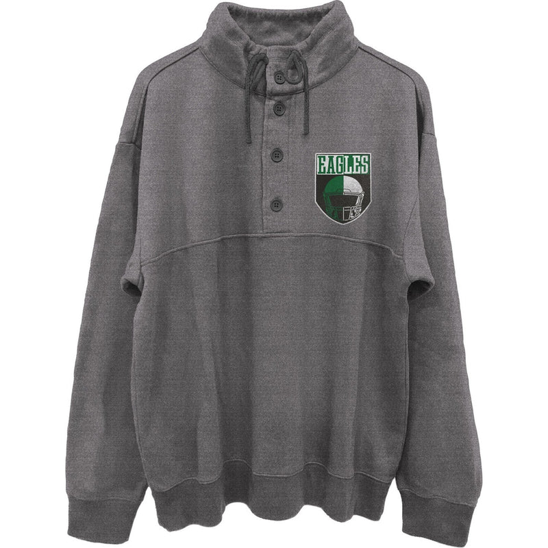 Junk Food - Mens Eagles Slant 1/4 Button Up Fleece Sweater