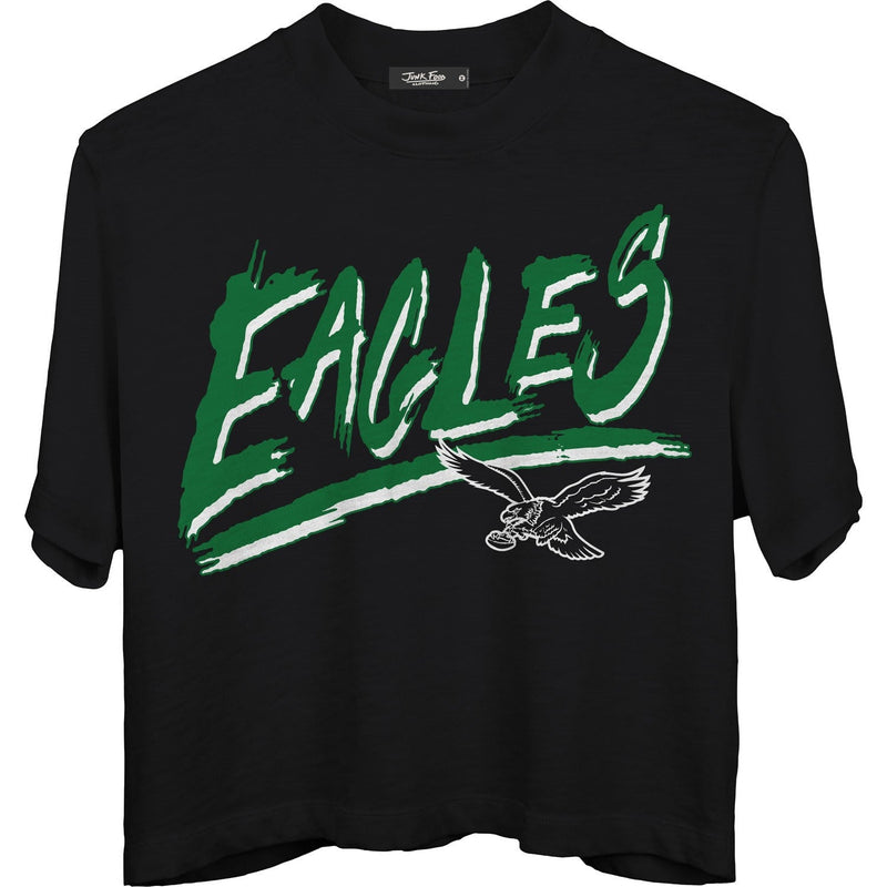 Junk Food - Womens Eagles Thrill Mn Crop T-Shirt