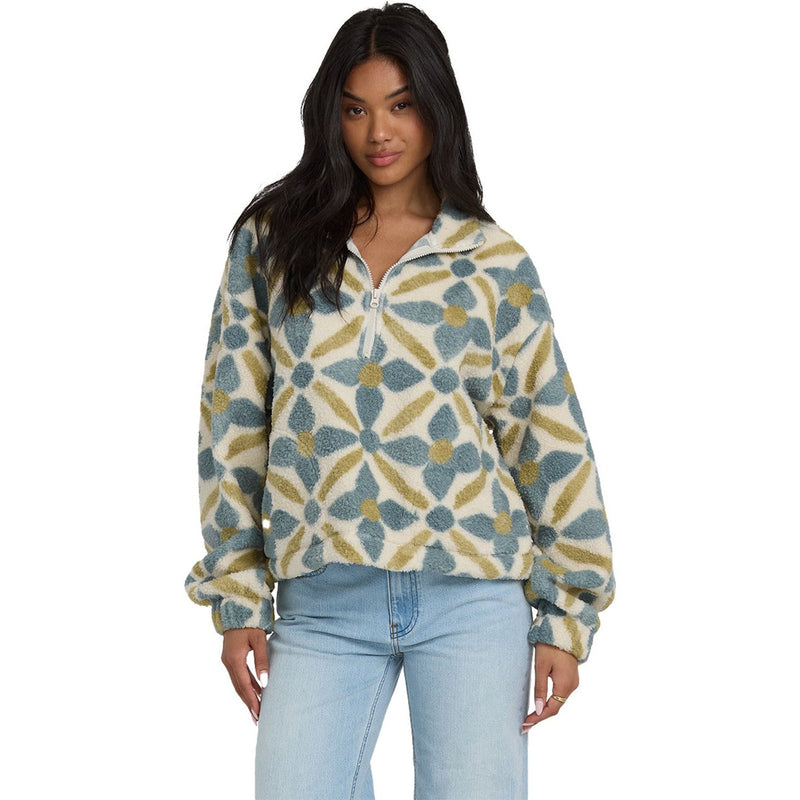 Billabong - Womens All The Time Sherpa 1/2 Zip Sweatshirt