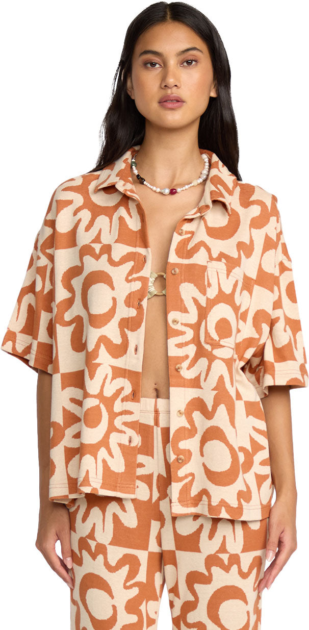 Billabong - Womens Lost Waves Short Sleeve Knit Shirt