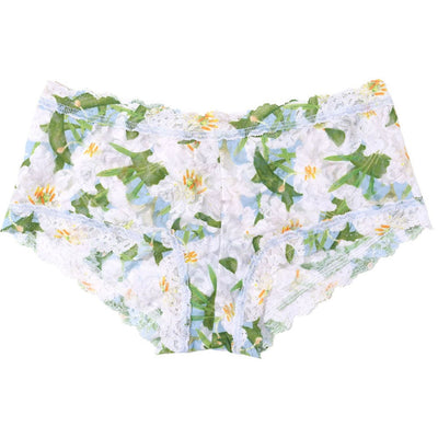 Hanky Panky - Womens Printed Boyshorts — Absolute/Lilly (Blue)