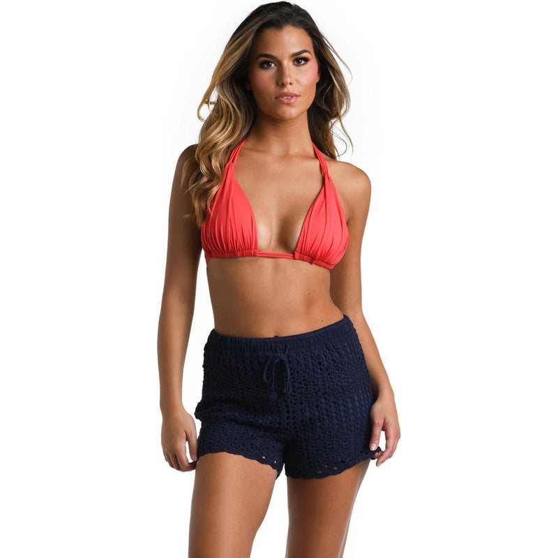 La Blanca - Womens Waverly Beach Shorts Cover Up — Indigo