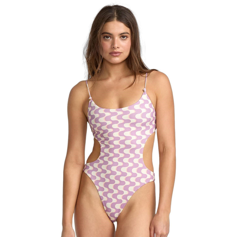 Rvca - Womens In The Groove Rev Sq Neck One Piece