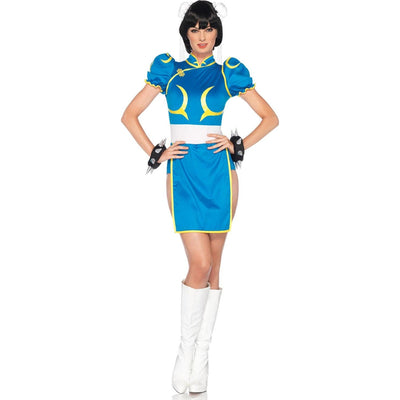 Leg Avenue - Womens 3 Piece Street Fighter Chun-Li Costume