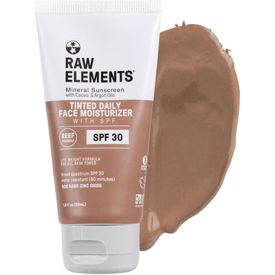 Raw Elements - Tin Containerted Daily Face Bioresin Tube Sun Protection Factor 30 / 1.8 Ounces