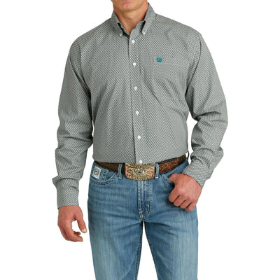 Cinch - Mens Long Sleeve Print Button Down Shirt