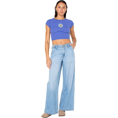 Roxy - Womens Slow Dive Crop Ribbed T-Shirt