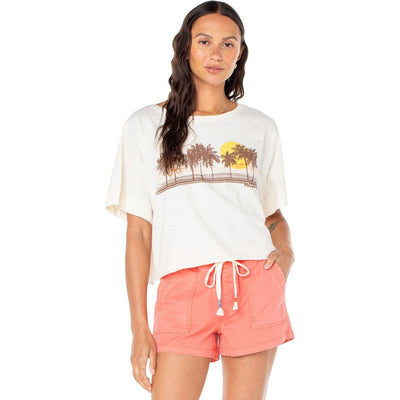 Roxy - Womens Palm Stripe Dstf Crop T-Shirt
