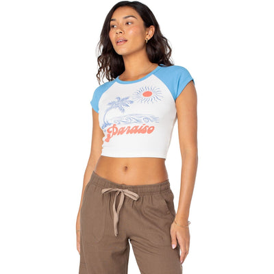 Roxy - Womens Paraiso Crop Ribbed T-Shirt