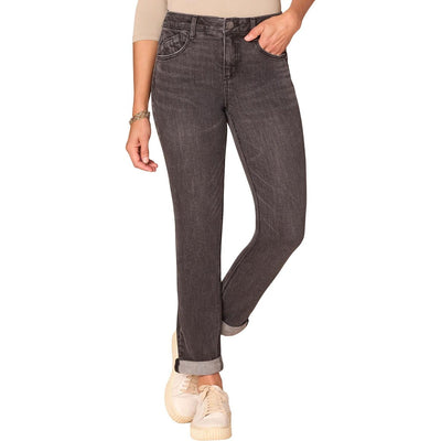 Democracy - Womens Absolution Mid-Rise Girlfriend Jeans With Roll Cuff
