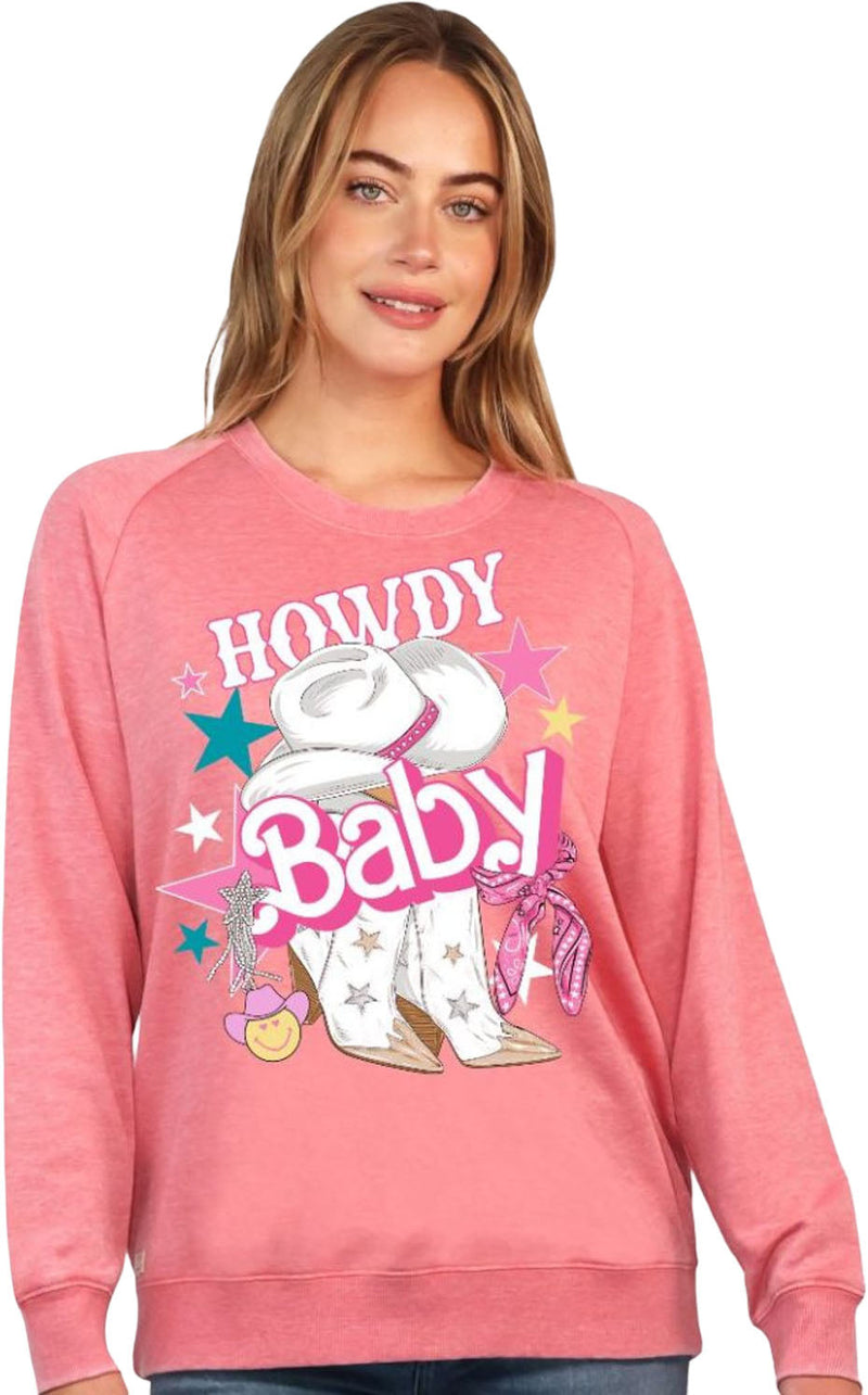 Simply Southern - Womens Howdy Baby Sweatshirt