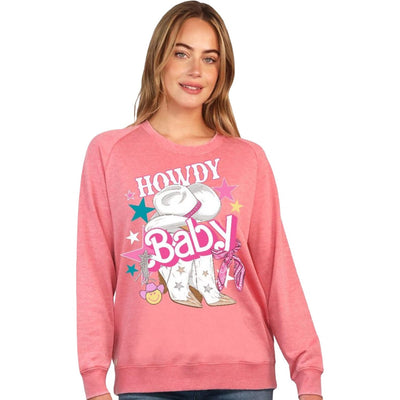 Simply Southern - Womens Howdy Baby Sweatshirt