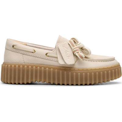 Clarks - Womens Torhill Boat Shoe — Cream Nubuck