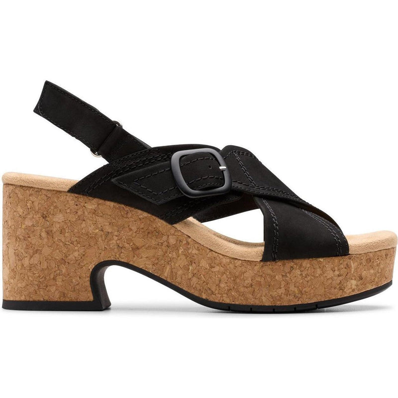 Clarks - Womens Nerisa Pace Sandals — Black Nubuck