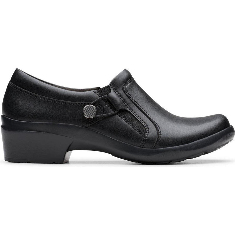 Clarks - Womens Angie Holly Shoes — Black Leather