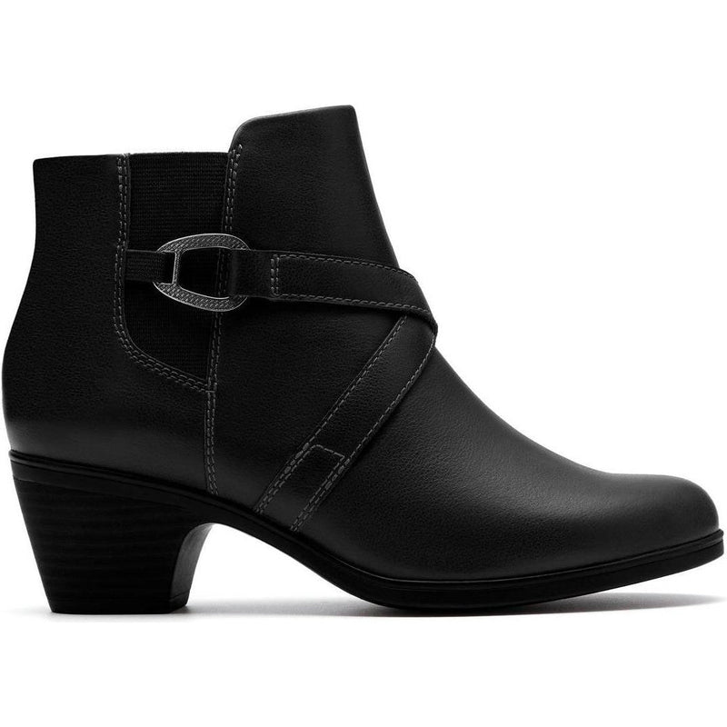 Clarks - Womens Emily2 Henley Boot — Black Leather