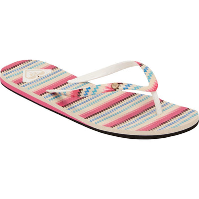 Roxy - Womens Portofino Iii Flip Flop — Black/Multi Stripe