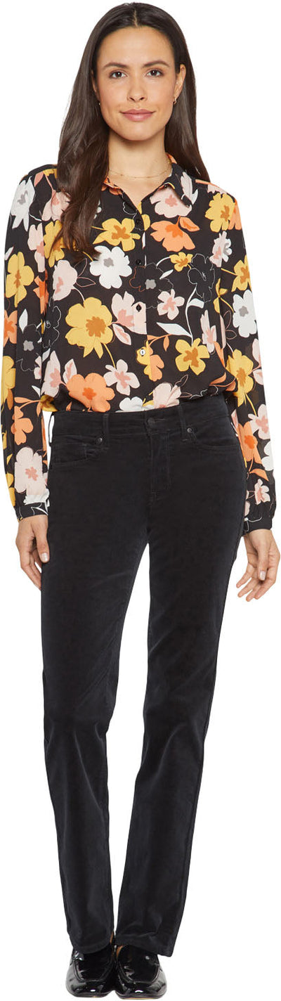 NYDJ - Womens Marilyn Straight Pants In Petite — Black