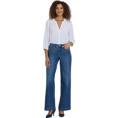 NYDJ - Womens Teresa Wide Leg Jeans In Petite