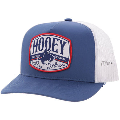 Hooey - Unisex Salado 5-Panel Trucker Cap — Blue/White