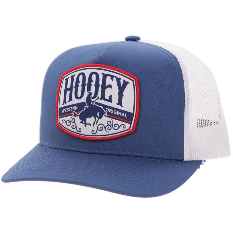 Hooey - Unisex Salado 5-Panel Trucker Cap — Blue/White