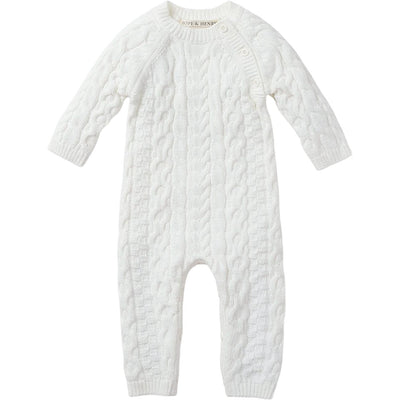 Hope & Henry - Baby Organic Cable Knit Sweater Romper