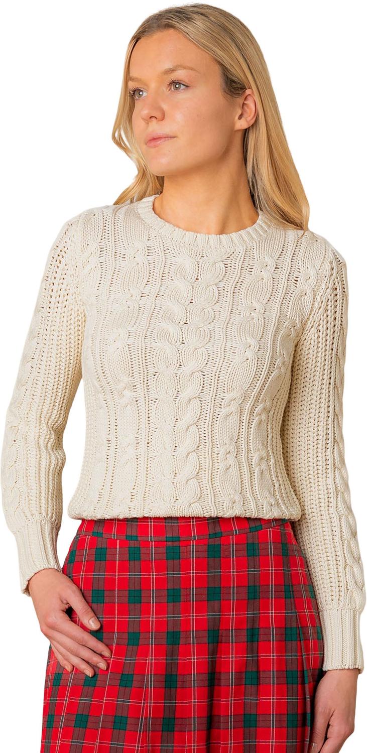 Hope & Henry - Womens Organic Cable Sweater