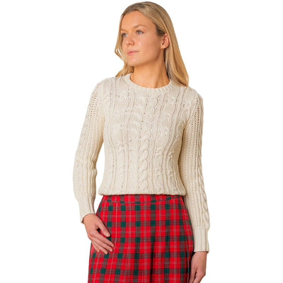 Hope & Henry - Womens Organic Cable Sweater