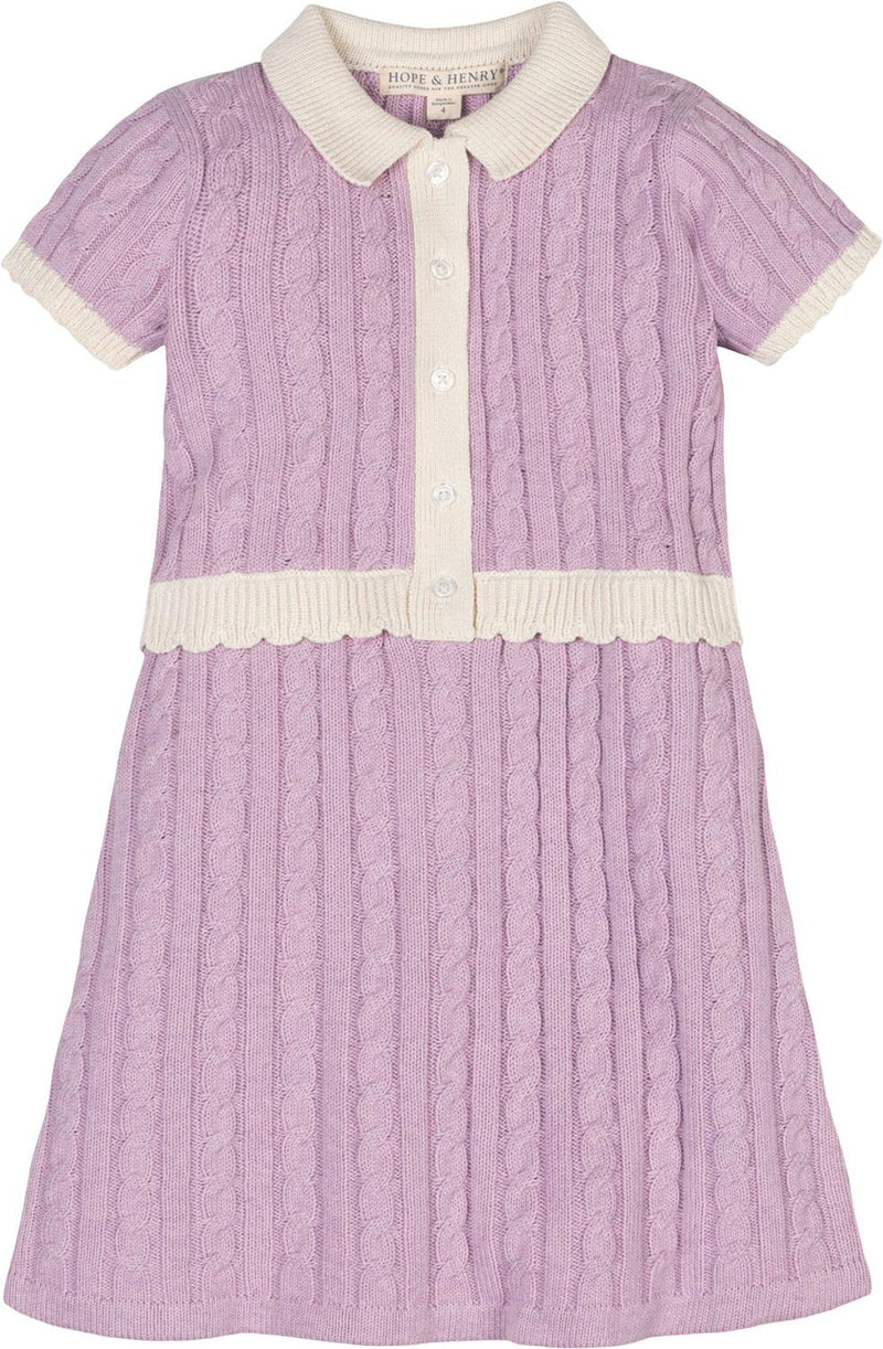 Hope & Henry - Womens Organic Collared Sweater Dress