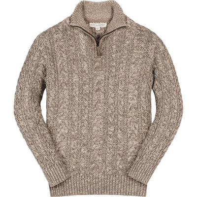Hope & Henry - Boys Organic Half Zip Cable Sweater