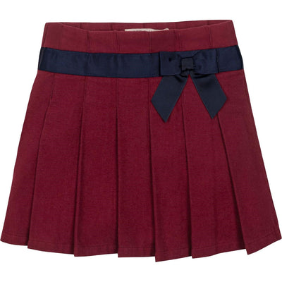 Hope & Henry - Girls Organic Pleated Skirt With Bow