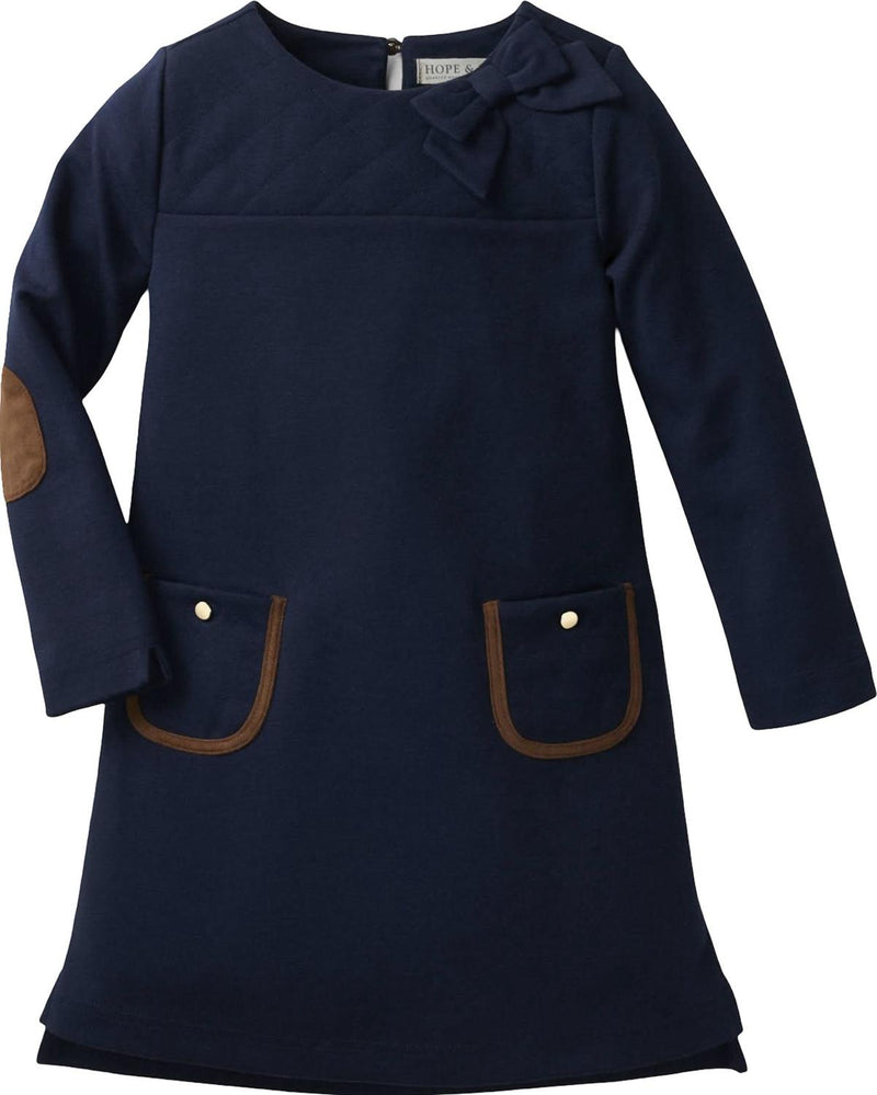 Hope & Henry - Girls Quilted Ponte Riding Dress