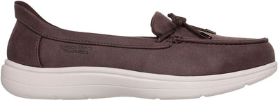 Skechers - Womens Go Walk Hands Free Slip-Ins On-The-Go Flex Radiant Boat Shoes — Chocolate