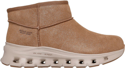 Skechers - Womens Glide Step Pro Cozy Mini Slip-In Bootie — Chestnut