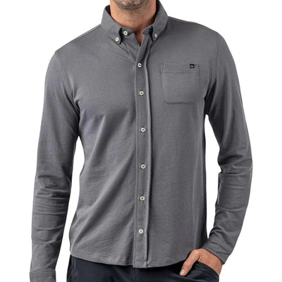 Good Golf Life - Mens On The Map Pique Button Down Shirt