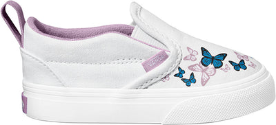 Vans - Toddlers Slip-On V Shoes — Butterfly Kisses True White/Multi