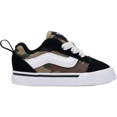 Van - Toddlers Knu Skool Elastic Lace Sneaker — Camo Black/Green