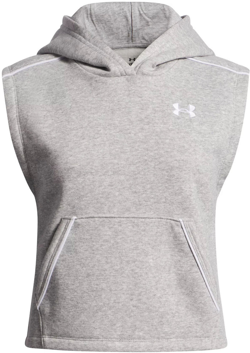 Under Armour - Girls Rival Fleece Piped Sleeveless Hoodie