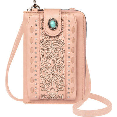 American Bling - Womens Embroidered Collection Phone Wallet/Crossbody Bag