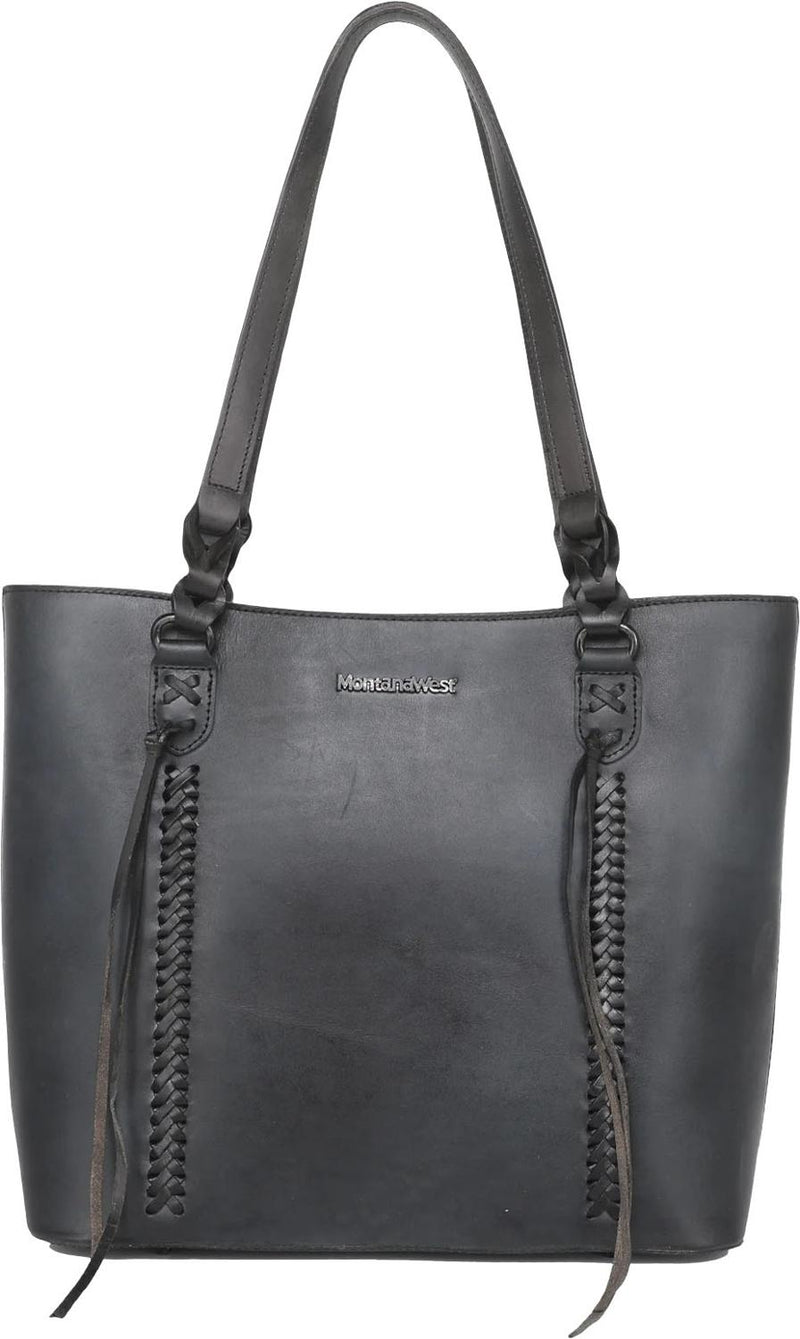Montana West - Womens Genuine Leather Collection Concealed Carry Tote Bag
