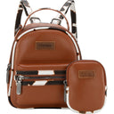 Wrangler - Womens Cow Print Trimmed Mini Backpack With Coin Pouch